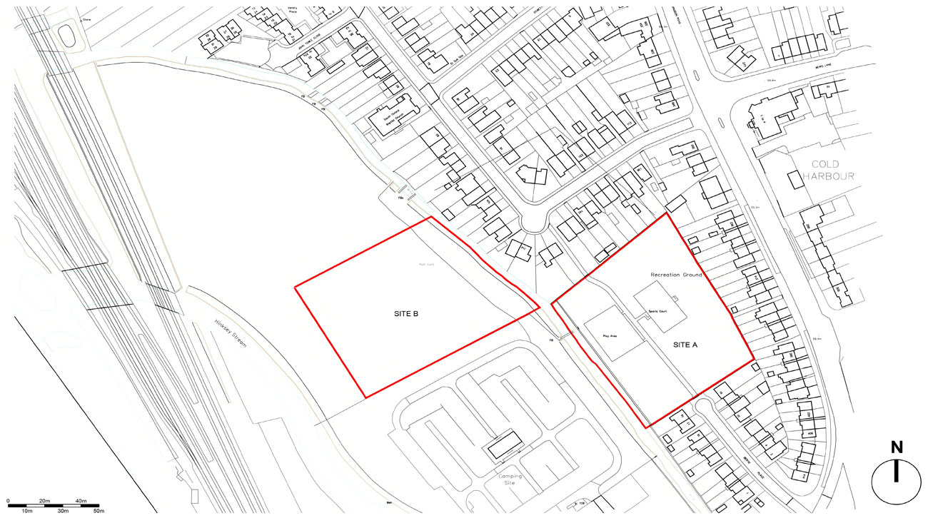 Location plan for Bertie Place development sites