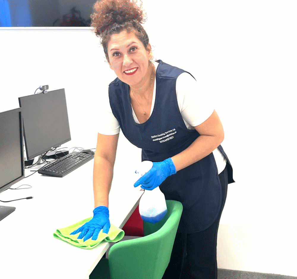 GIF of staff from Stella's Cleaning Services.