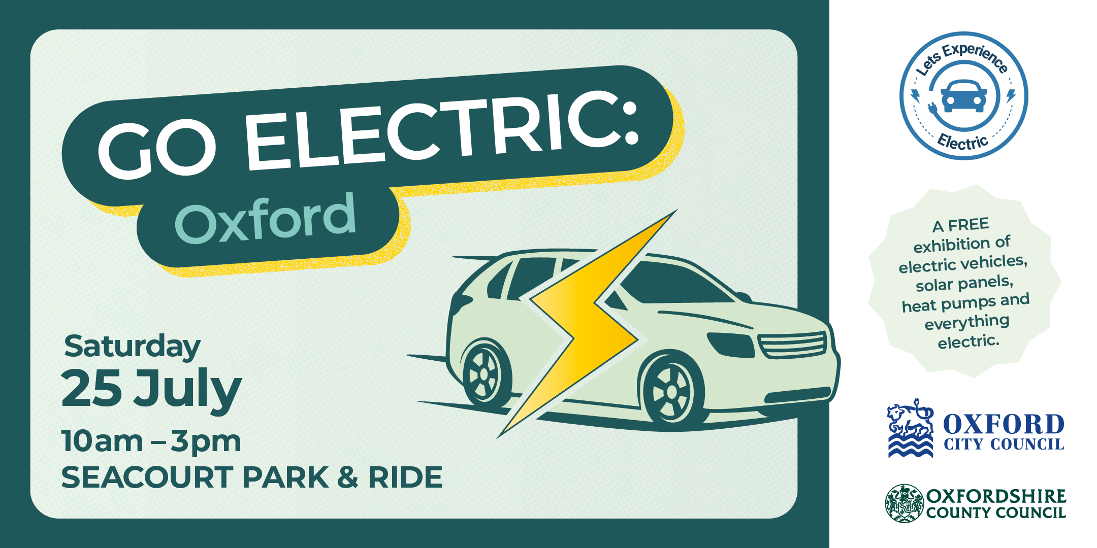 Go Electric Oxford banner Sat 25 July