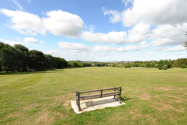 Bench and view from top of South Park