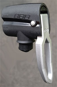 Photo showing bike pump locking mechanism