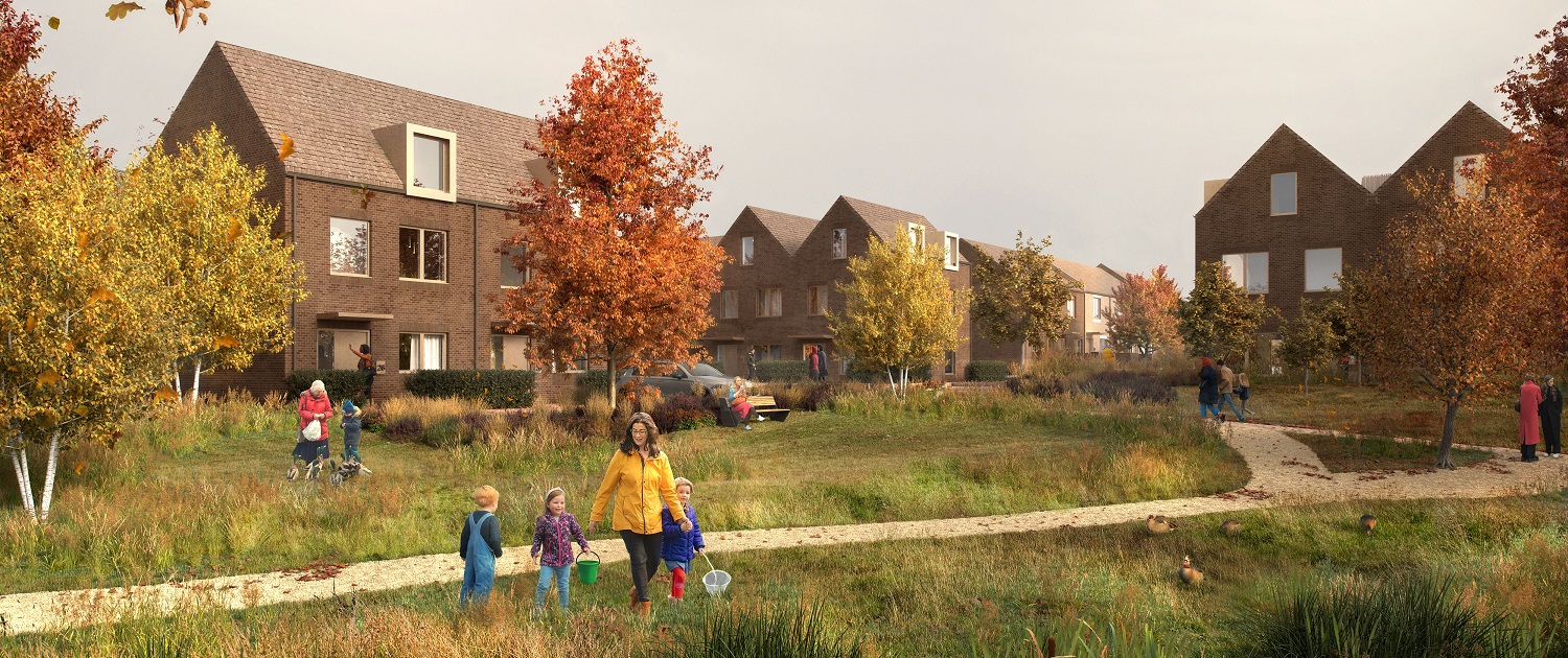 Artist impression of what the new homes in land off Knights Road could look like.