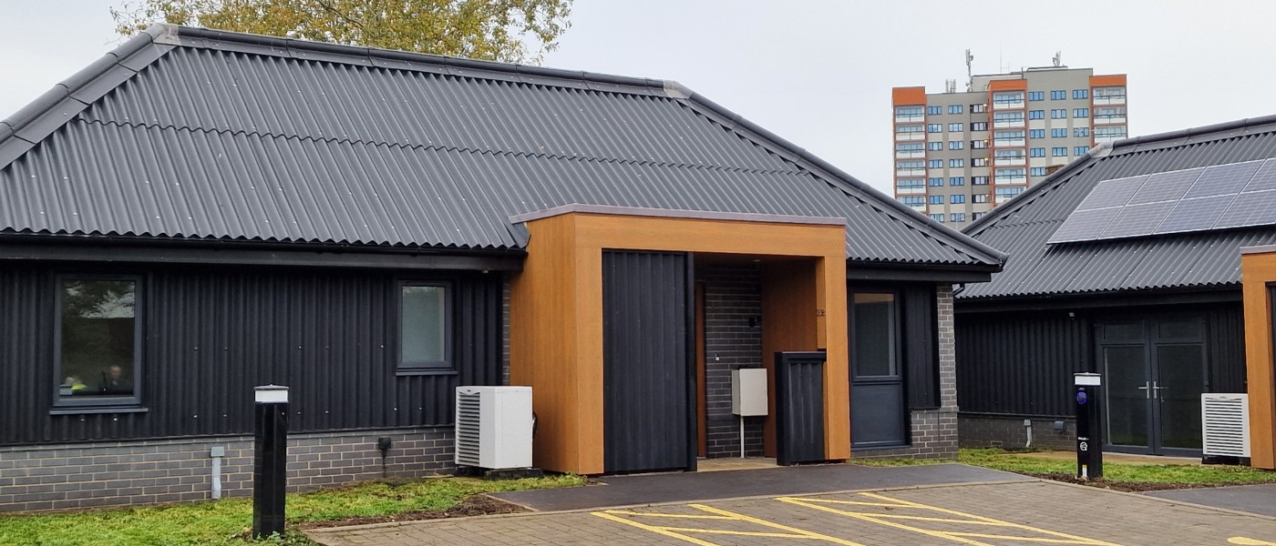 Low carbon bungalows in Bracegirdle Road