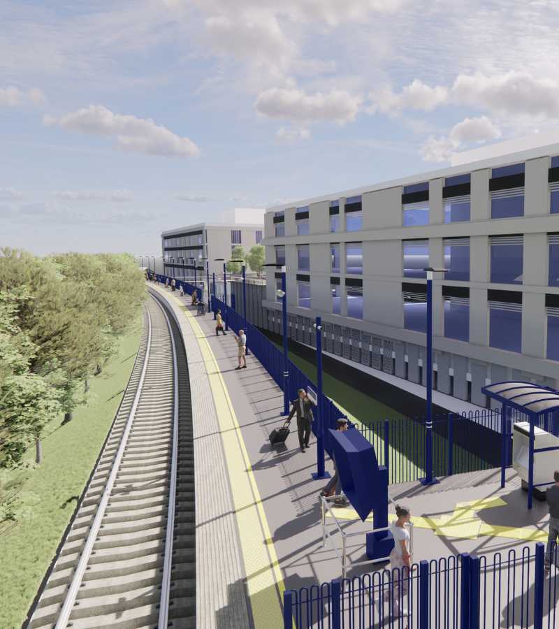 Artists' impression of one of Cowley Branch Line's new stations