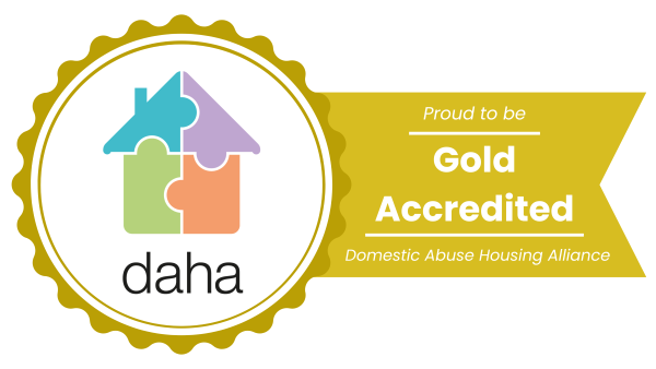 Domestic Abuse Housing Alliance gold accredited logo