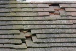 Damaged roof