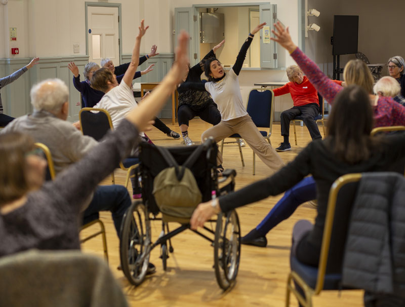 People dancing in Dance for Parkinson's class