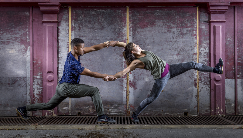 Dancers performing a contemporary dance