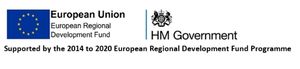 Image showing the logos of the European Regional Development Fund and HM Government.