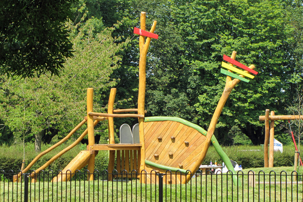 Play equipment in Florence Park