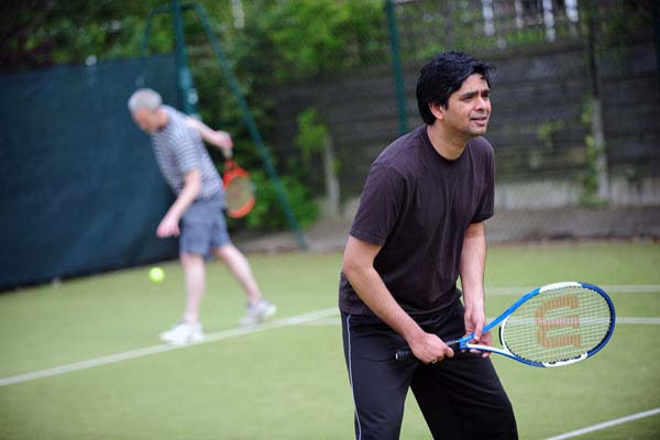 People playing tennis