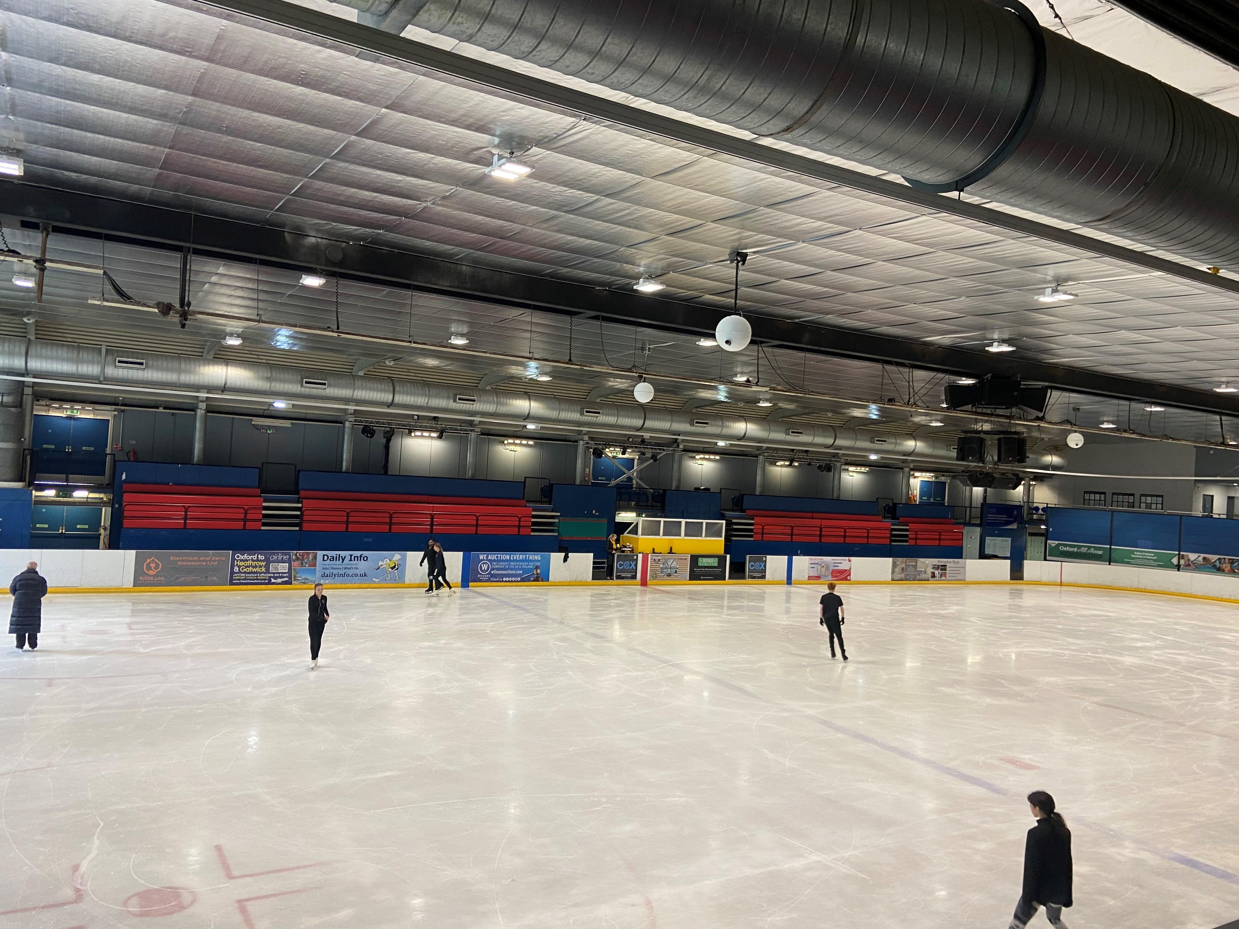 Oxford Ice Rink's low emissivity ceiling