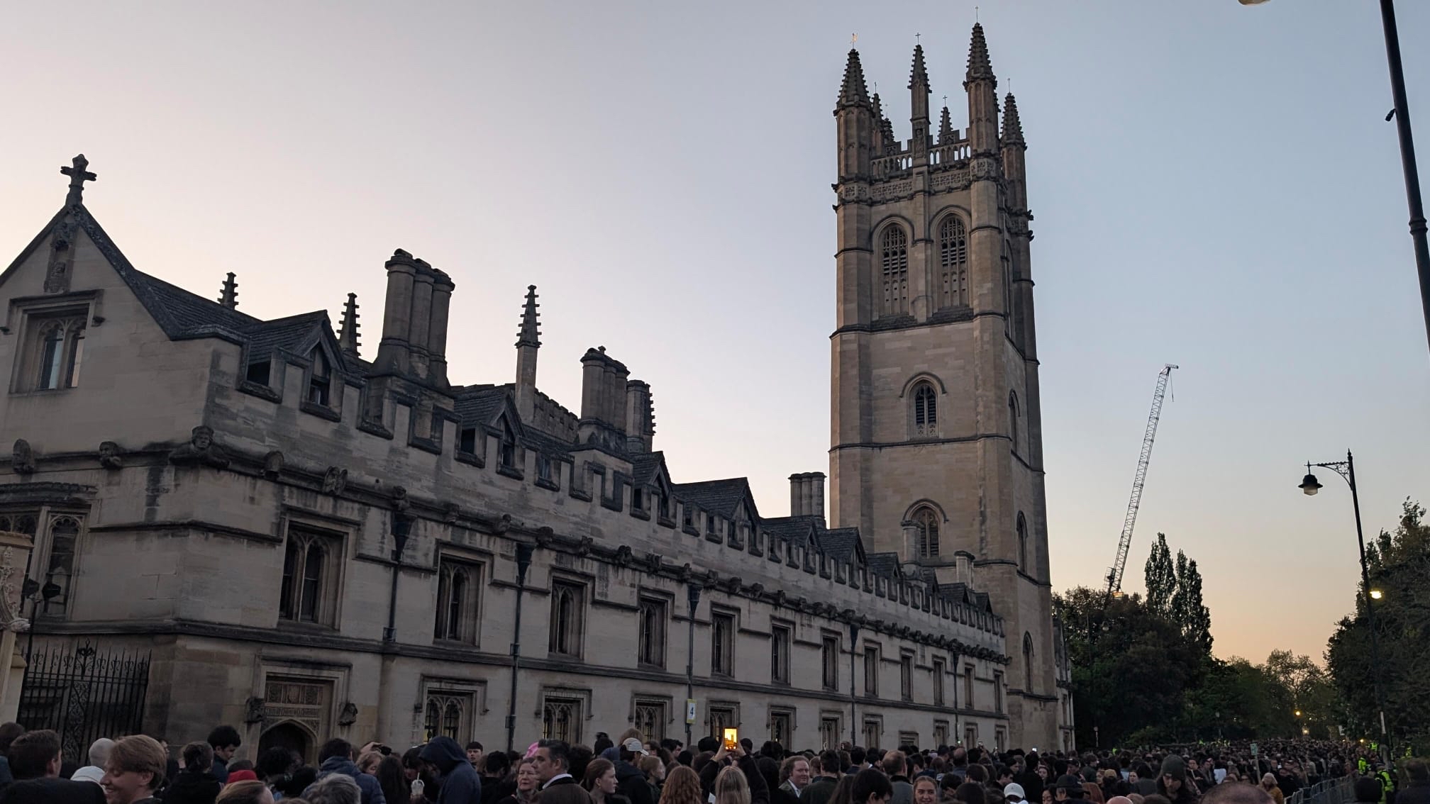 Magdalen Tower at sunrise for May Morning
