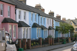 Row of houses in Jericho Conservation Area