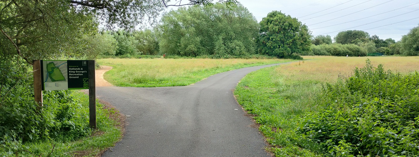 Image showing new cycle path in King George's Playing Field.