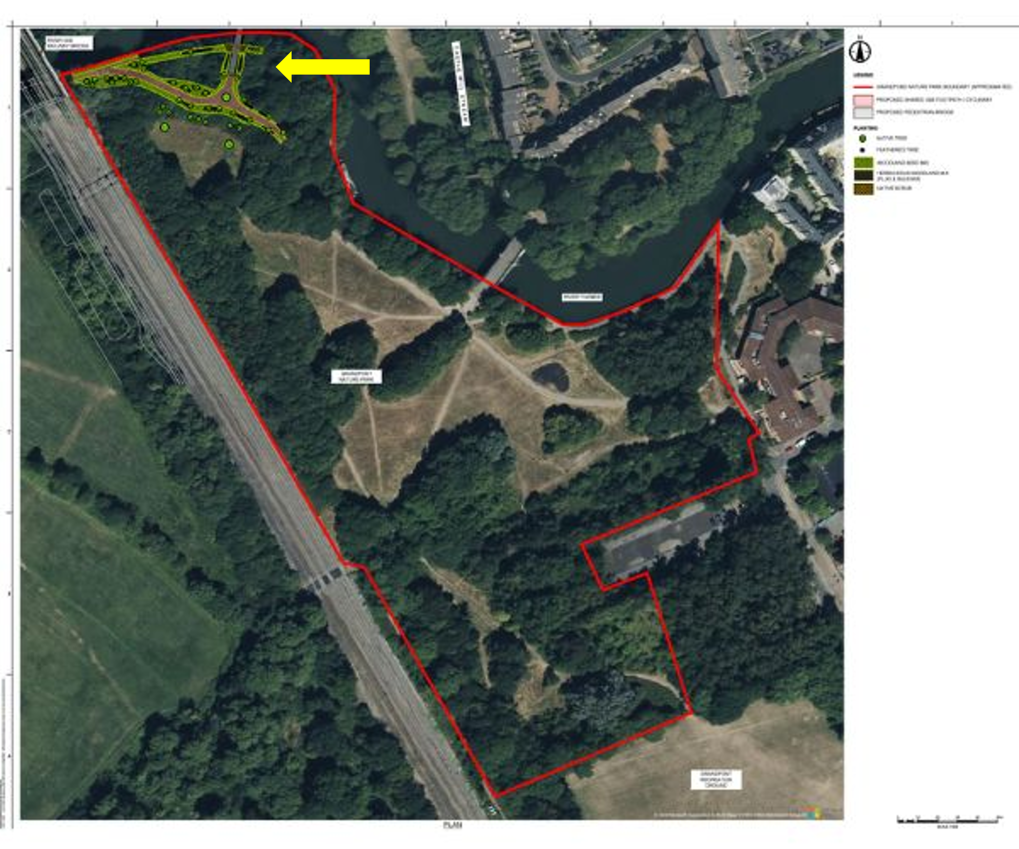 Map showing Grandpont Nature Park