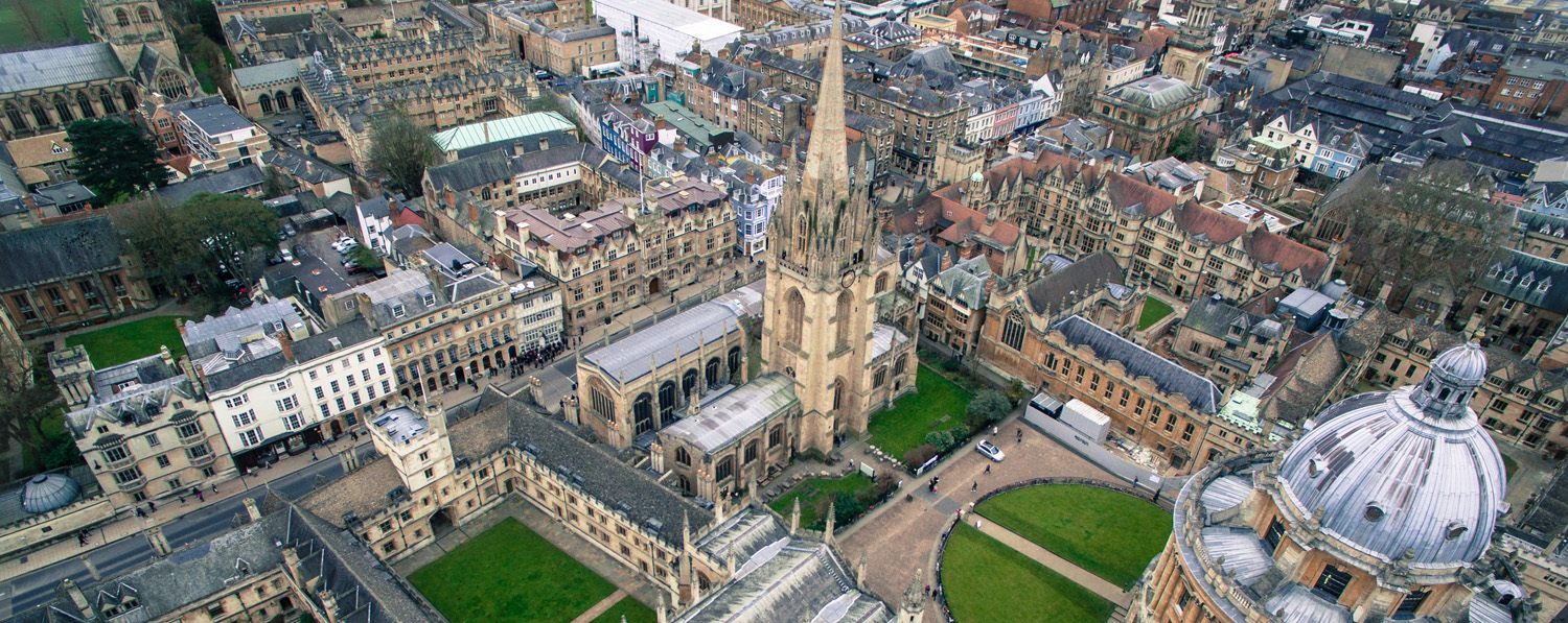 Aerial photo of Oxford