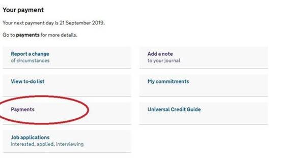 Proof of universal credit screenshot 1