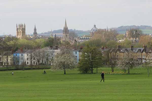 View of Oxford&#039;s skyline from South Park