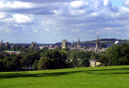 View over South Park towards Oxford city centre