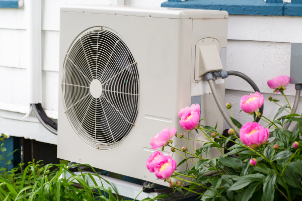 Heat pump with flower