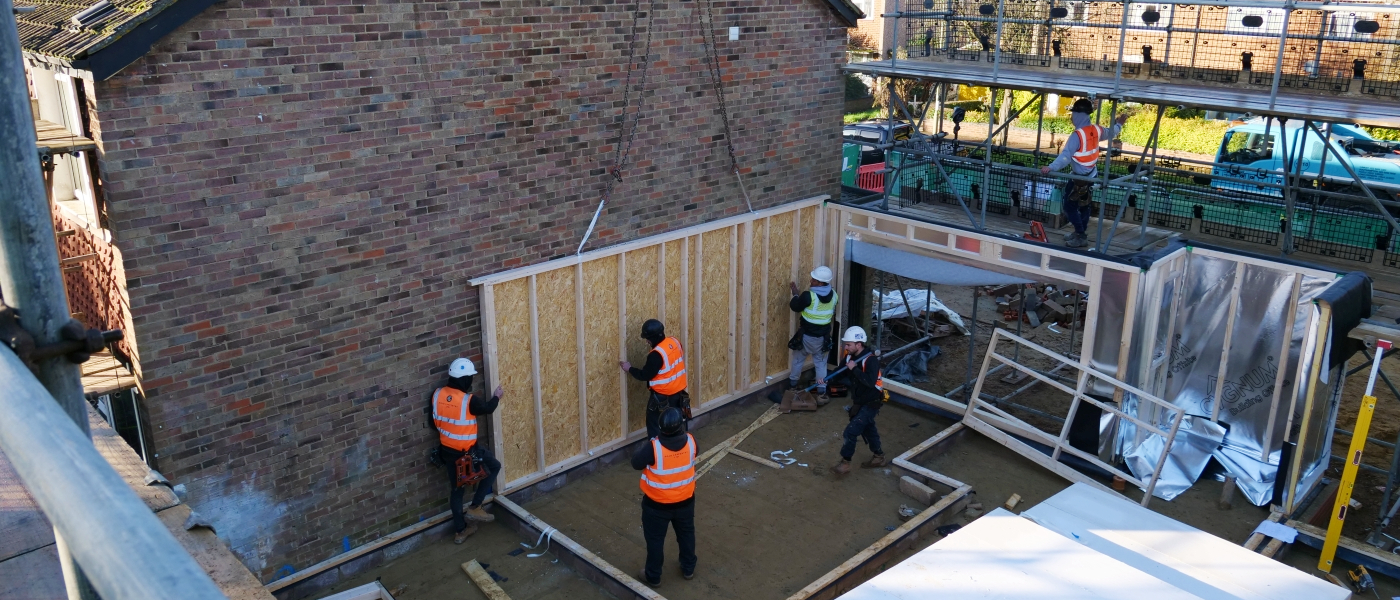 New council home in Sandy Lane being built using modern methods of construction